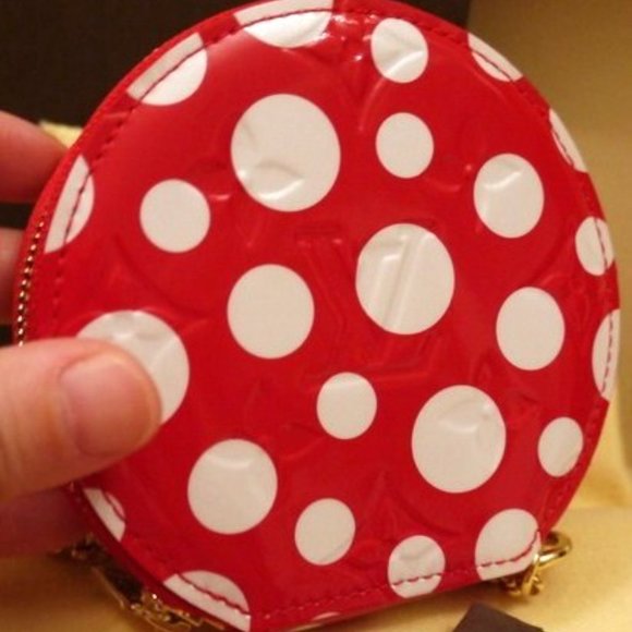 LOUIS VUITTON x YAYOI KUSAMA 'Chapeau Polka Dots' (Red) Monogram Coin Purse NIB! - Picture 15 of 16